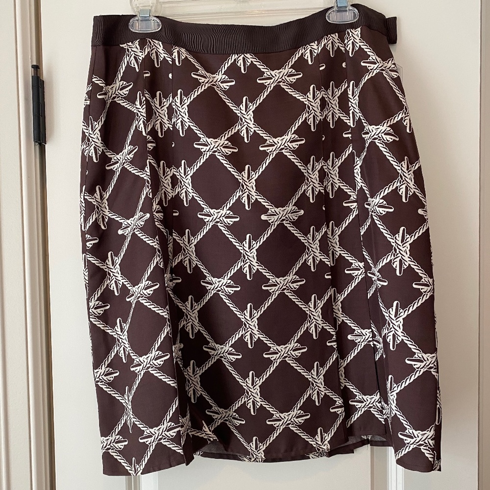 Vineyard Vines Silk Pleated skirt - rope pattern